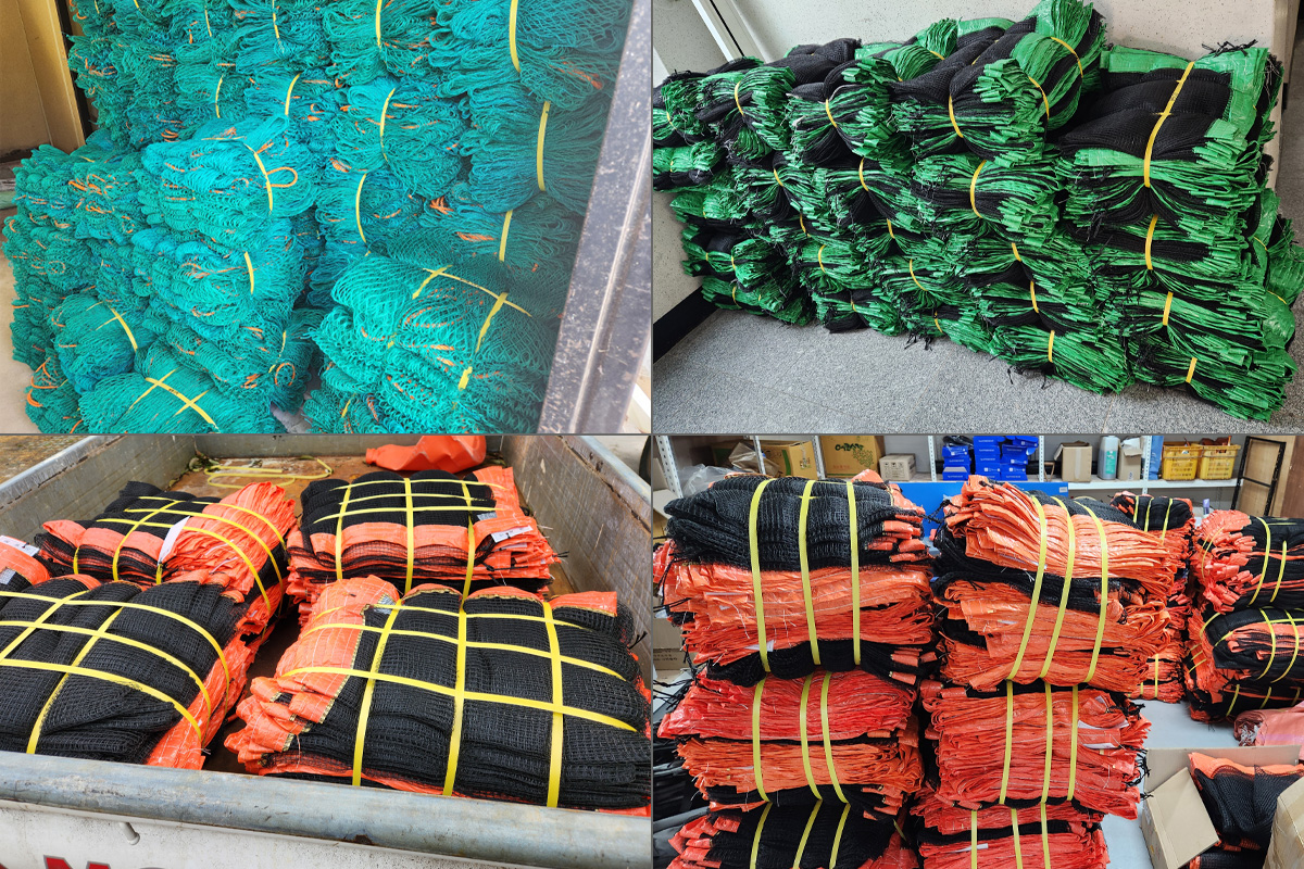 망사포대 대량 납품 사진 자리